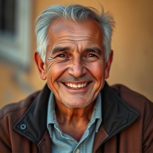 Retrato de Pedro Jiménez, jubilado y alumno de Oratoria Clara.